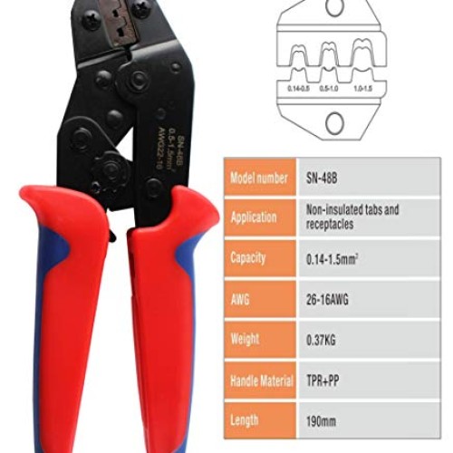 Wire Terminals Crimping Tool Kit,Knoweasy Spade Connectors Crimper...