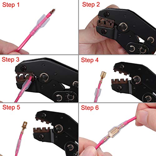 Wire Terminals Crimping Tool Kit,Knoweasy Spade Connectors Crimper...