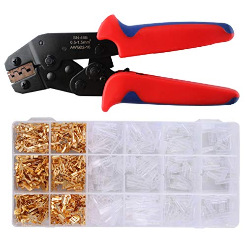 Wire Terminals Crimping Tool Kit,Knoweasy Spade Connectors Crimper...