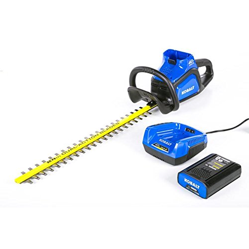 Kobalt 40-Volt Max 24-in Dual Cordless Hedge Trimmer Battery Incl...