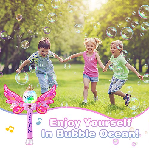 KODATEK Bubble Machine for Kids, Leak-Proof Design, Princess Bubbl...