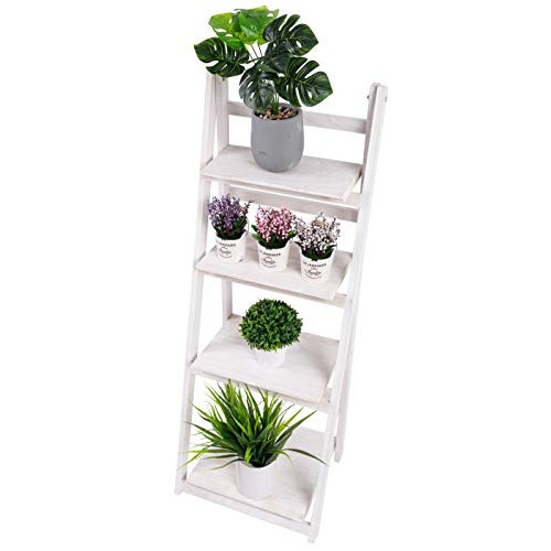 Kodycity Plant Stand Indoor Flower Pot Pots Ladder Shelf Wood Fold...