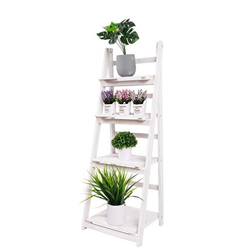 Kodycity Plant Stand Indoor Flower Pot Pots Ladder Shelf Wood Fold...
