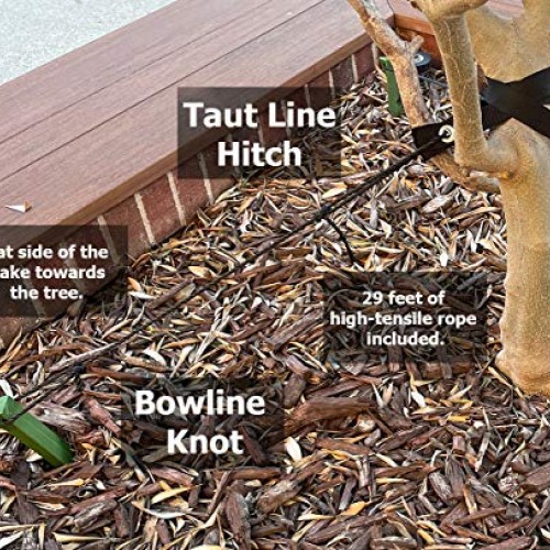 KOGEN Professional Finish Tree Stakes Kit | Anchor Support with St...