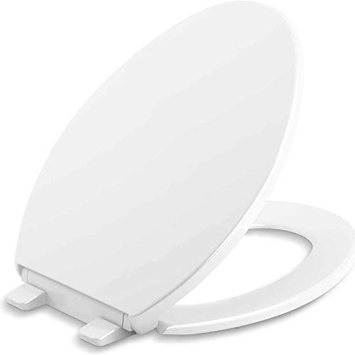 Kohler K-20110-0 Brevia Elongated Toilet Seat with Grip-Tight Bump...
