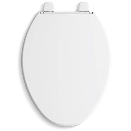 Kohler K-20110-0 Brevia Elongated Toilet Seat with Grip-Tight Bump...