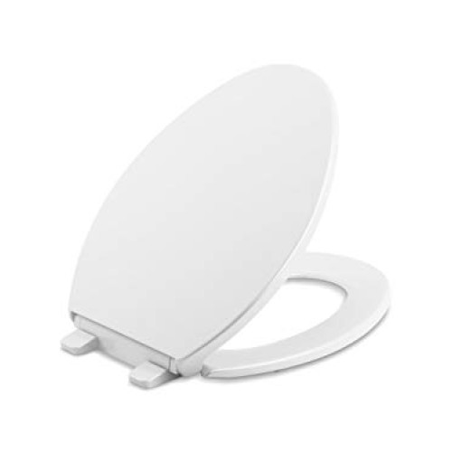 Kohler K-20110-0 Brevia Elongated Toilet Seat with Grip-Tight Bump...