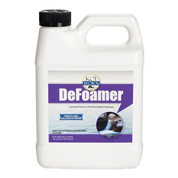 KoiWorx Defoamer - 32oz- Removes Foam from Decorative and Ornament...