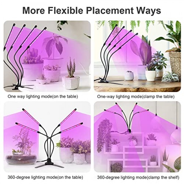 Koicaxy Grow Light for Indoor Plants, Full Spectrum Plant Grow Lig...