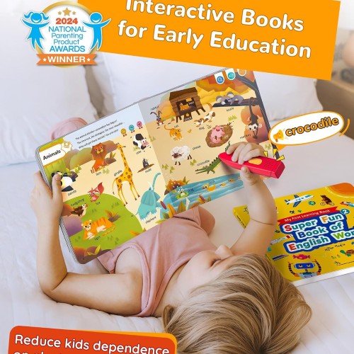 KOKODI Talking Pen Books Sets, Interactive Audio Sound Books Kids Learning Electronic Toys for Boys Girls, Autism Sensory Games, Early Educational Gifts Birthday Gifts for Toddlers Kids Age 2 3 4 5