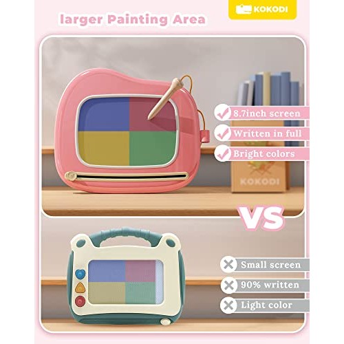 KOKODI Toys Gifts for 1 2 3 Years Old Girl, Sturdy Magnetic Drawin...