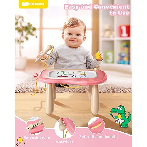 KOKODI Toys Gifts for 1 2 3 Years Old Girl, Sturdy Magnetic Drawin...