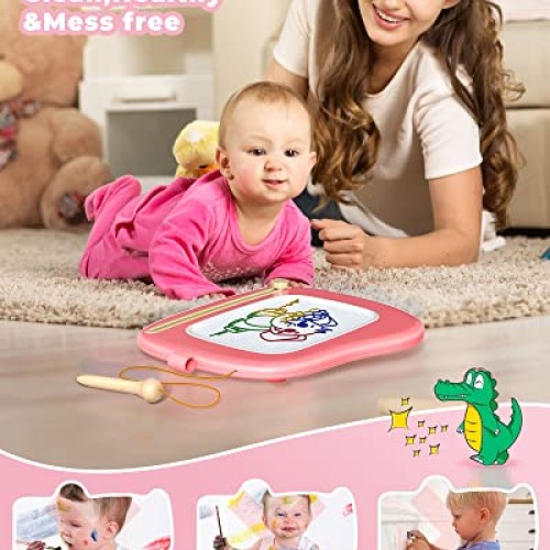 KOKODI Toys Gifts for 1 2 3 Years Old Girl, Sturdy Magnetic Drawin...