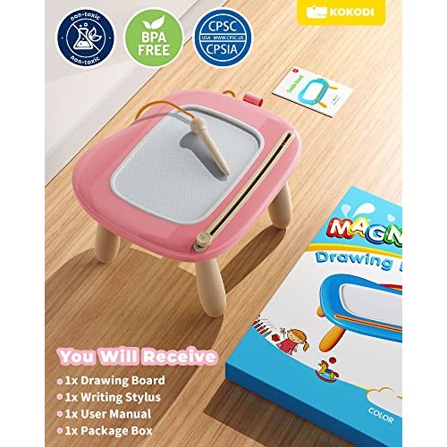 KOKODI Toys Gifts for 1 2 3 Years Old Girl, Sturdy Magnetic Drawin...