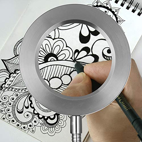 KoKoWill LED Magnifying Lamp with Clamp, Hands Free 3X Magnifier G...