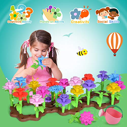 kolegend Flower Garden Building Toys - 105 PCS Gardening Pretend S...
