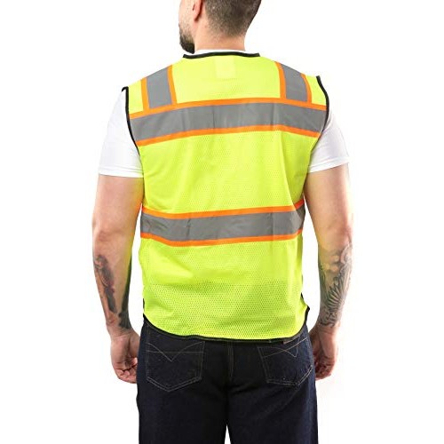 Kolossus Deluxe High Visibility Vest with Multi Frontal Pockets X...