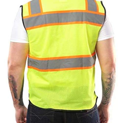 Kolossus Deluxe High Visibility Vest with Multi Frontal Pockets X...