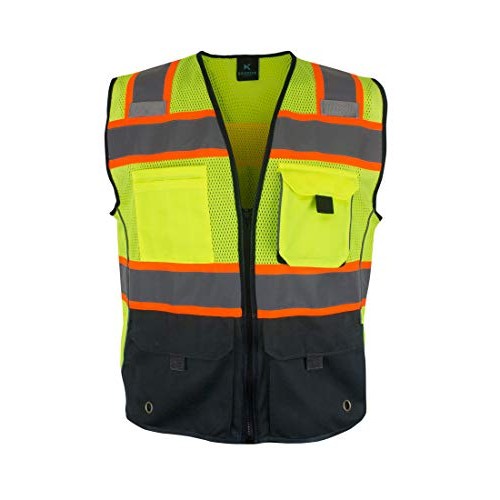 Kolossus Deluxe High Visibility Vest with Multi Frontal Pockets X...