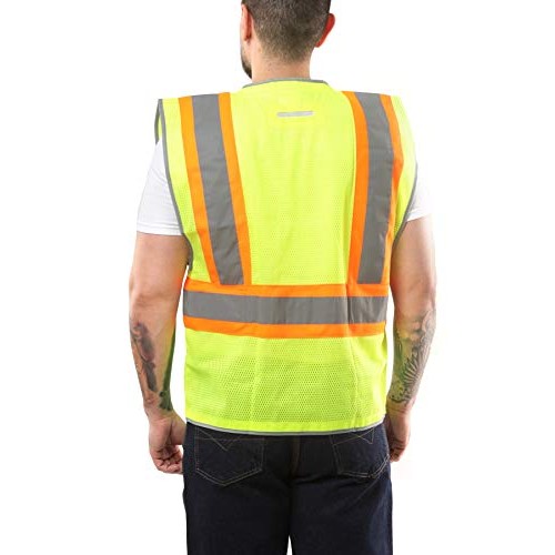Kolossus Pro Deluxe High Visibility Safety Vest with Multi Frontal...