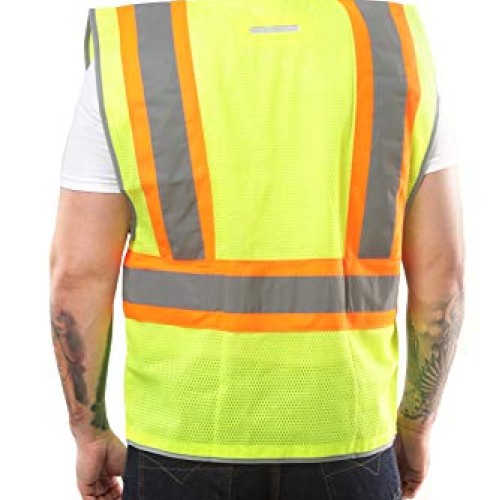 Kolossus Pro Deluxe High Visibility Safety Vest with Multi Frontal...