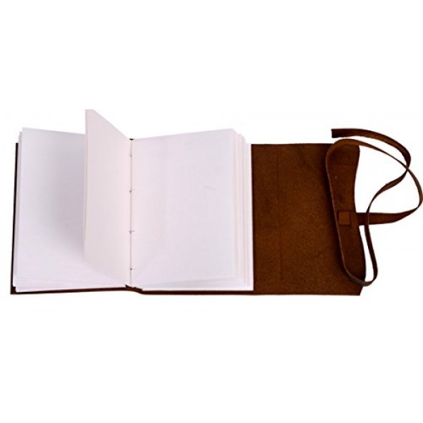 Handmade Leather Journal/Writing Notebook Diary/Bound Daily Notepa...