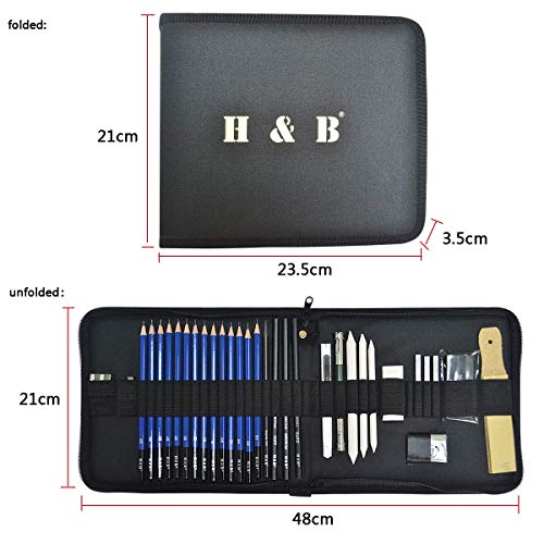 KONIBN 36pcs Drawing and Sketching Pencil Set Professional Drawing...