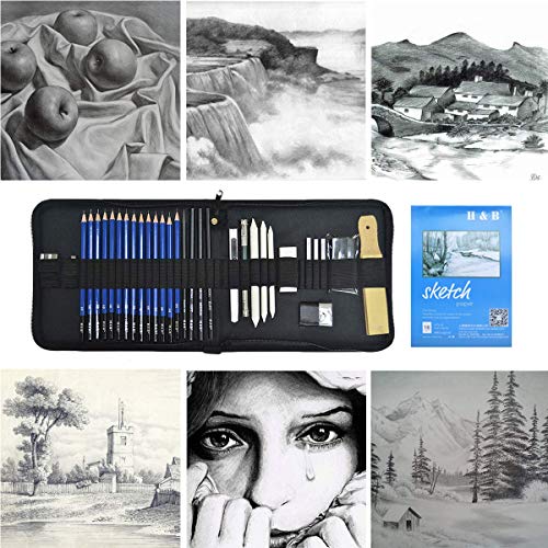 KONIBN 36pcs Drawing and Sketching Pencil Set Professional Drawing...