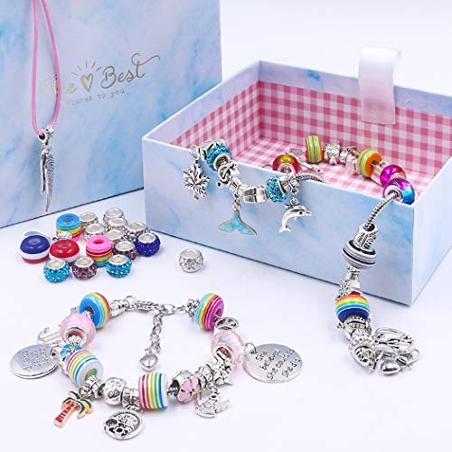 101 Pcs DIY Bracelet Making Kit Charms Necklace Jewelry Making Sup...