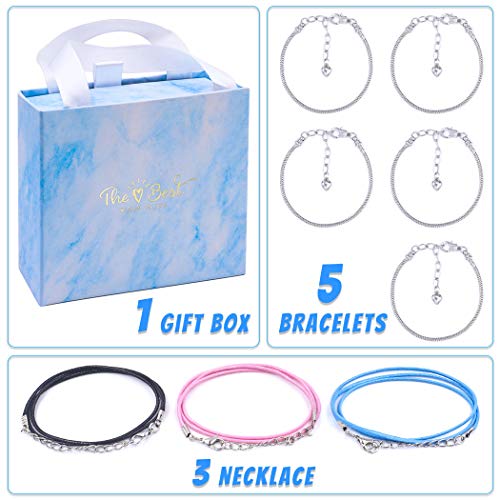 101 Pcs DIY Bracelet Making Kit Charms Necklace Jewelry Making Sup...