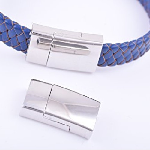KONMAY 5 Sets Magnetic Jewelry Clasps Rectangle Shaped, Rhodium, 1...