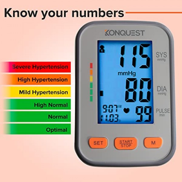 Konquest KBP-2704A Automatic Upper Arm Blood Pressure Monitor - Ad...