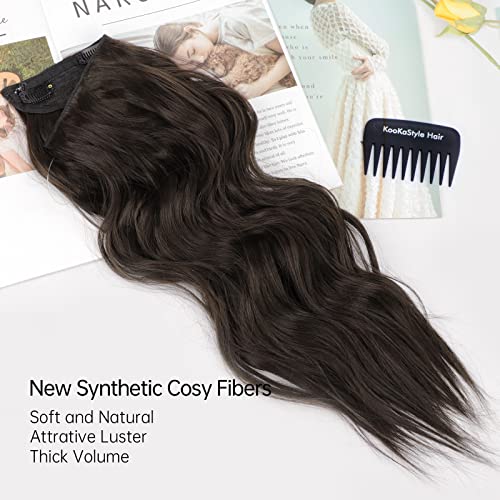 KooKaStyle Invisible Wire Hair Extensions with Transparent Wire Ad...