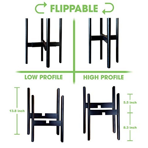 KOOL4EVER 2 Pack Plant Stand with Adjustable Width Fits 8-12 Inch ...