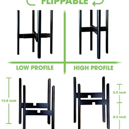 KOOL4EVER 2 Pack Plant Stand with Adjustable Width Fits 8-12 Inch ...