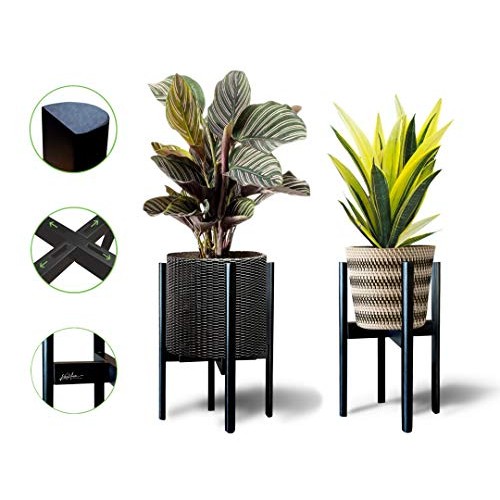 KOOL4EVER 2 Pack Plant Stand with Adjustable Width Fits 8-12 Inch ...