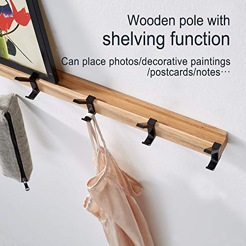 KooNiosio Coat Hook Rack Wall Mounted Coat Rack-5 Double Hook,Alum...