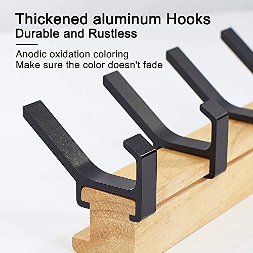 KooNiosio Coat Hook Rack Wall Mounted Coat Rack-5 Double Hook,Alum...