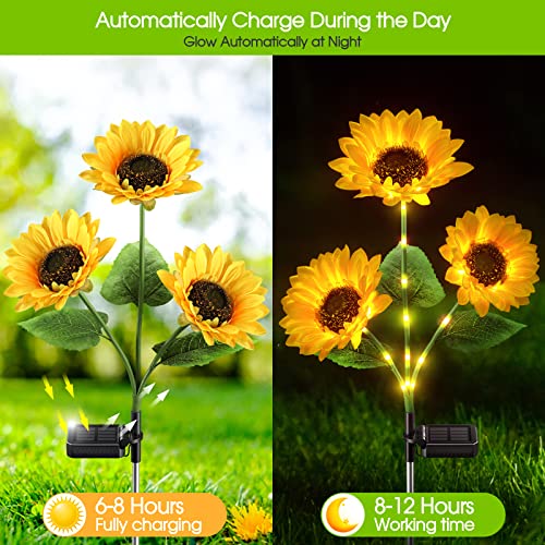 KOOPER Solar Lights Outdoor Garden Decor - Upgraded 3 Pack Solar G...