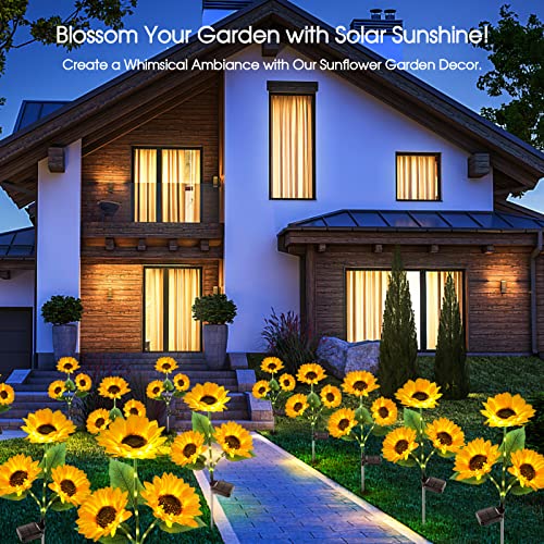 KOOPER Solar Lights Outdoor Garden Decor - Upgraded 3 Pack Solar G...