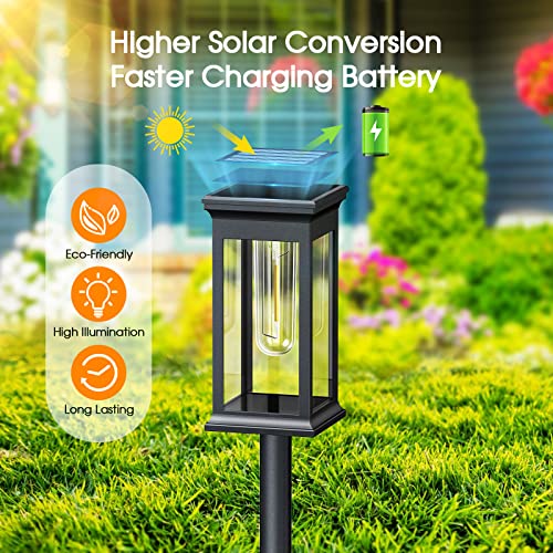 KOOPER Solar Pathway Lights Outdoor, 4 Pack Upgraded Solar Outdoor...