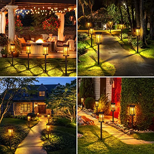 KOOPER Solar Pathway Lights Outdoor, 4 Pack Upgraded Solar Outdoor...