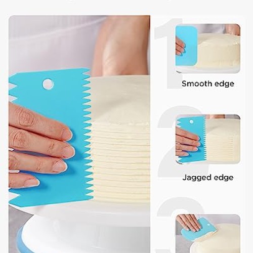 Kootek Cake Decorating Kit Baking Supplies Cake Turntable with 2 F...