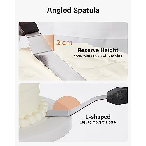 Kootek Cake Decorating Kit Baking Supplies Cake Turntable with 2 F...