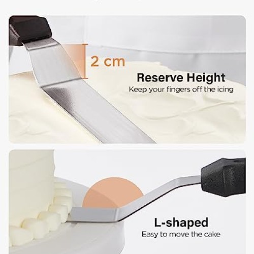 Kootek Cake Decorating Kit Baking Supplies Cake Turntable with 2 F...