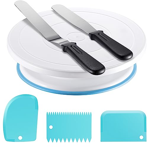 Kootek Cake Decorating Kit Baking Supplies Cake Turntable with 2 F...