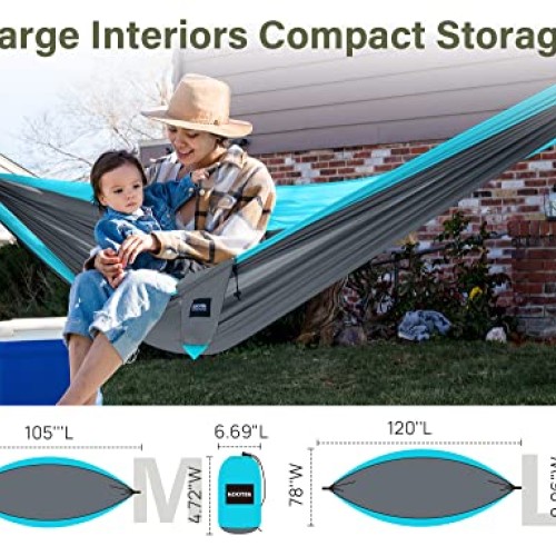 Kootek Camping Hammock Double Portable Hammocks Camping Accessorie...