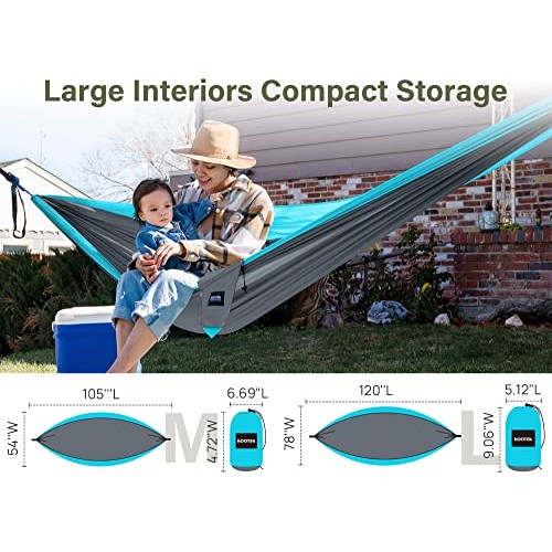 Kootek Camping Hammock Double Portable Hammocks Camping Accessorie...