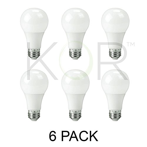 Pack of 6 9W LED A19 Light Bulb - Equivalent to 60W - Non Dimmab...