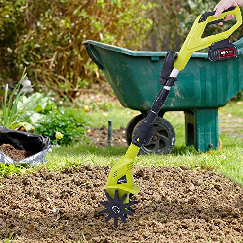 Koreyosh 20V 10inch Cordless Electric Cultivator with 2Ah Battery ...